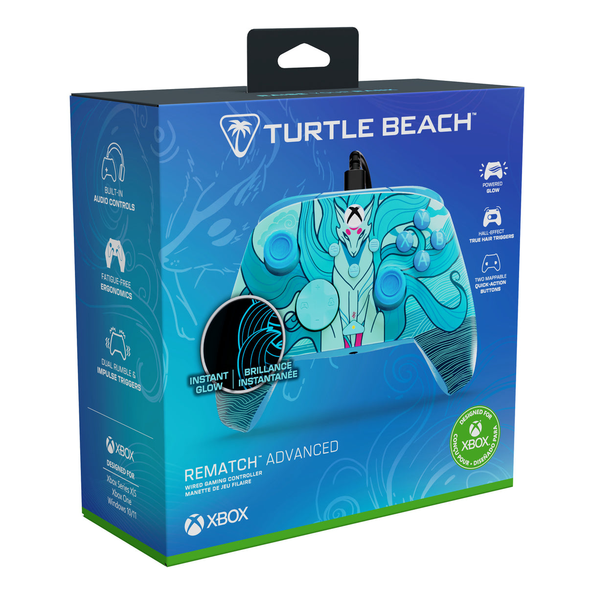 Manette filaire avancée Turtle Beach Rematch (Blue Kitsune, Xbox Series X|S, Xbox One, PC)