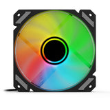 Sharkoon requin miroir rgb pwm ventilateur de boîtier (noir, 120 x 120 x 25 mm)