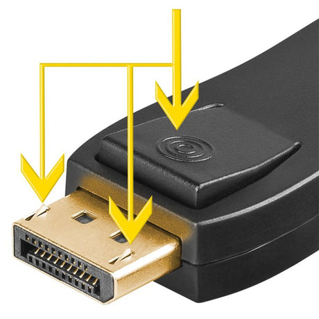Adaptateur Goobay displayport > hdmi (noir, passif, plaqué or)