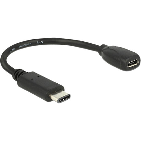 Delock Adaptateur USB-C 2.0 > USB Micro-B (noir, 0,15 mètre)