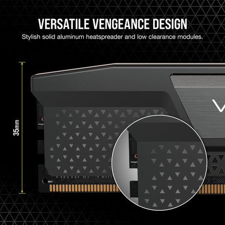 Corsair Kit RAM 16 Go DDR5-5200 (2x 8 Go) (noir, CMK16Gx5M2B5200C40, Vengeance)