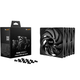 Soyez silencieux! pure ailes 3 ventilateurs de boîtier haute vitesse (noir, 3 pièces, 140 x 140 x 25 mm, pwm)