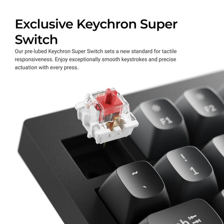 Clavier mécanique personnalisé filaire Keychron v6w-d4 8k qmk (noir, disposition américaine (qwerty), super banane, 100%, LED RVB, pbt double-shot, échange à chaud, 8k, bouton)