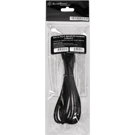 Câble d'extension Silverstone sst-pp07-pcib (noir, 25 centimètres, pp07-pcib)