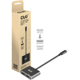 Club 3D MST Hub USB3.2 Gen2 Type-C (DP Alt-Mode) vers DisplayPort + HDMI 4K60Hz M-F (Noir)