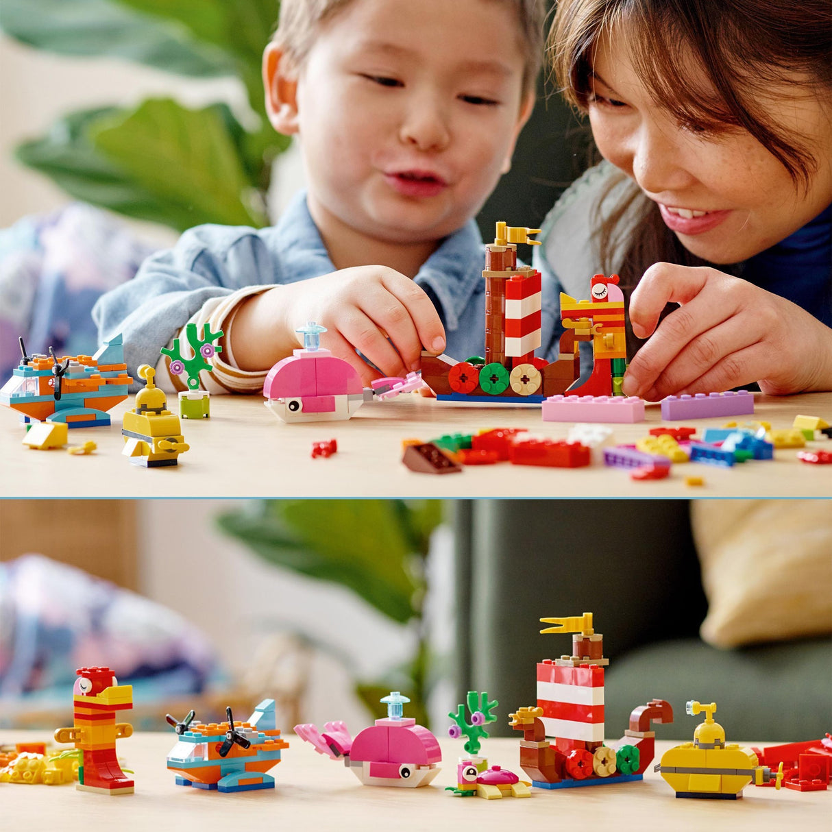 Lego classic - jouets de construction créatifs amusants en mer (11018)