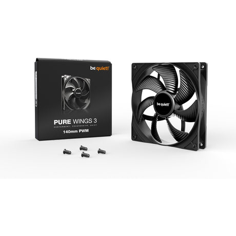 Soyez silencieux! Ventilateur de boîtier Pure Wings 3 PWM (noir, 140 x 140 x 25 mm)