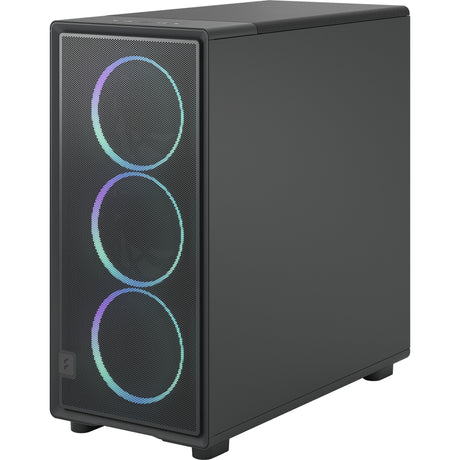 Fractal design époque xl tg rgb boîtier tour midi (noir | 2x usb-a | 1x usb-c | rgb | verre trempé)