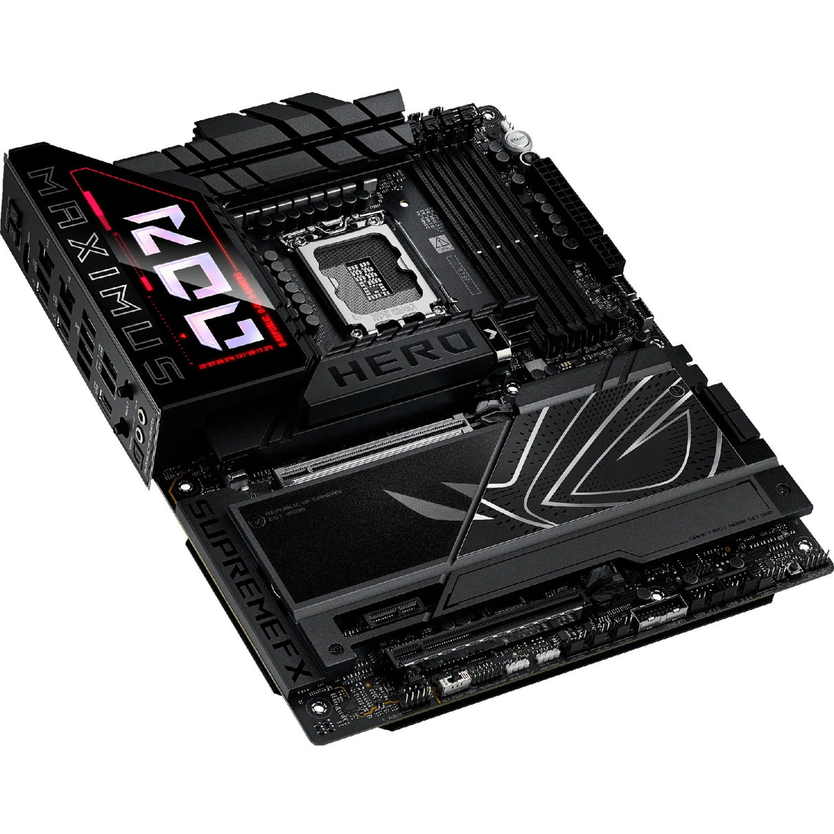 Carte mère Asus Rrog Maximus Z890 Hero Socket 1851 (noir, RAID, 2,5 Go-LAN, 5 Go-LAN, Wi-Fi 7, BT, Sound, ATX)