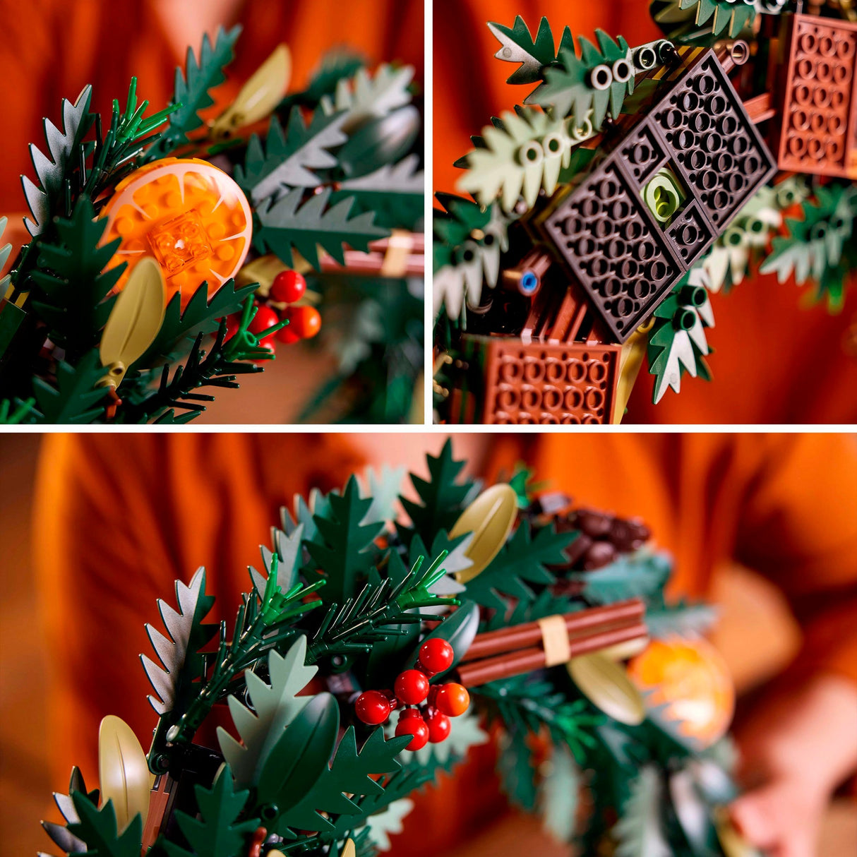 Lego icons herfstkrans bouwpakket voor volwassenen met bloemen - kerstdecoratie - 10340