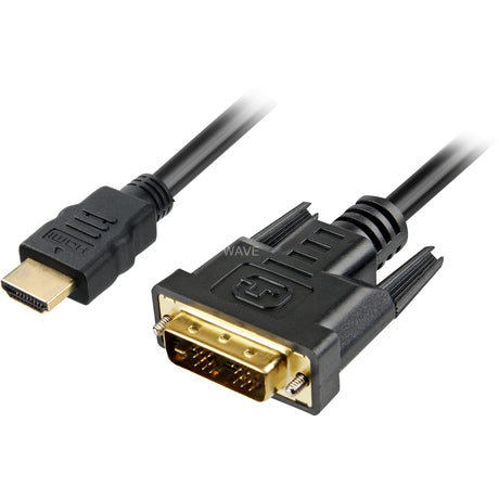 Adaptateur Sharkoon HDMI > DVI-D (18+1) (noir, 1 mètre)