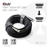 Câble AOC hybride HDMI Club 3D 8K60Hz 4K120Hz 50m (noir)