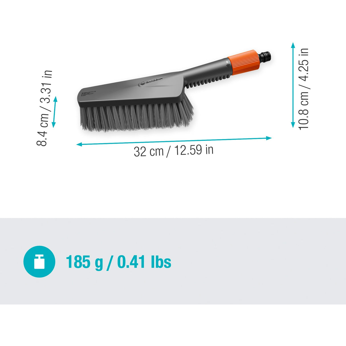 Ensemble de nettoyage de Gardena CleanSystem avec brosse à main m doux,