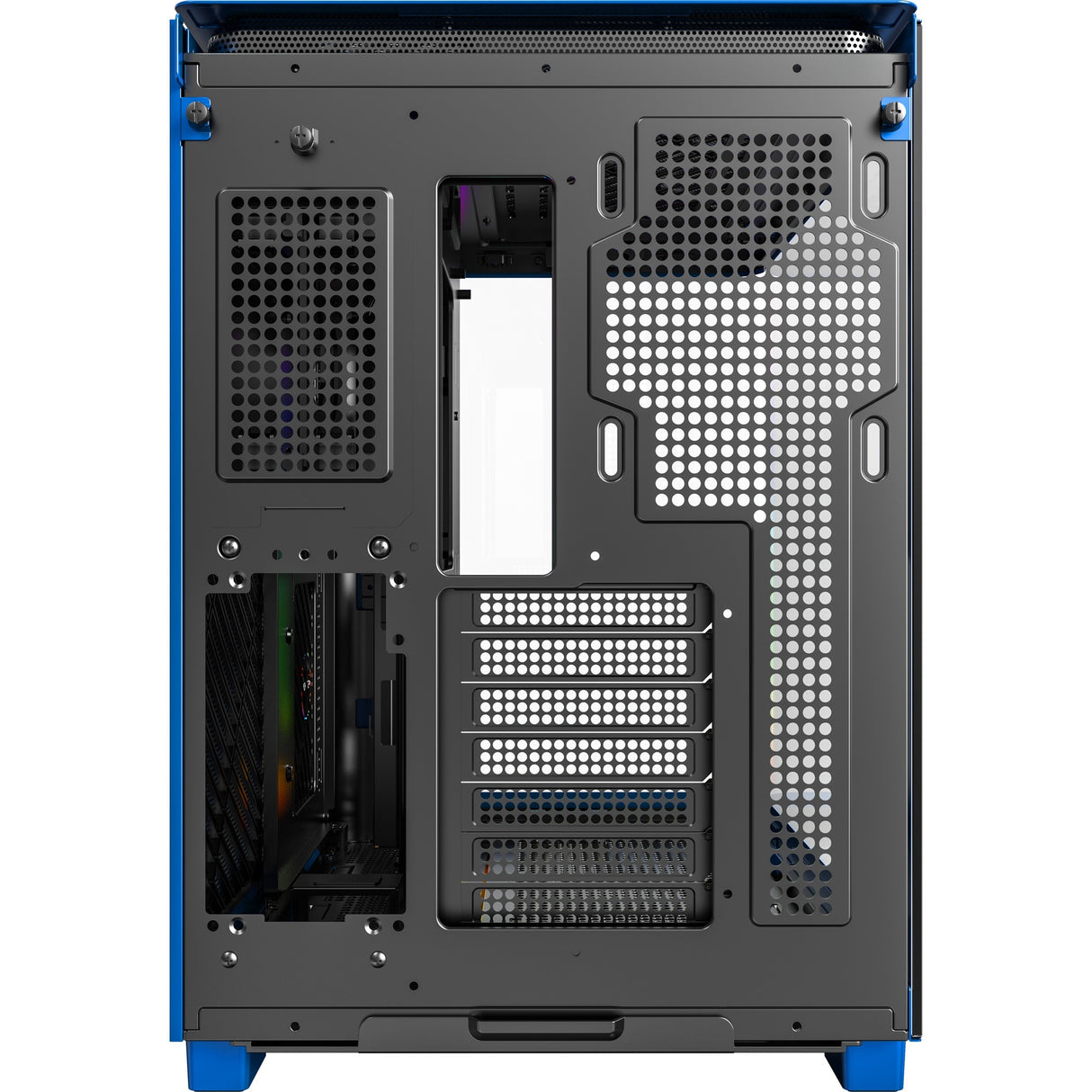 Boîtier tour midi Montech king 95 (bleu | 2x USB-A | 1x USB-C | RVB | verre trempé)