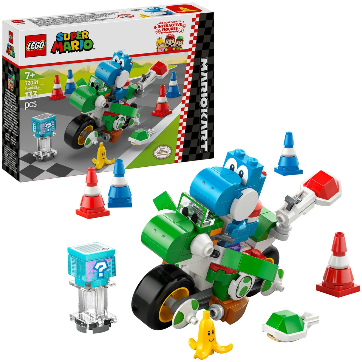 Lego super mario - mario kart - jouet de construction yoshi-crosser (72031)