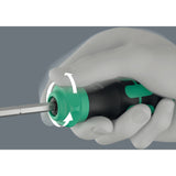 Wera kraftform kompakt 25 ra-r avec étui, jeu d'embouts 6 pièces (noir vert)