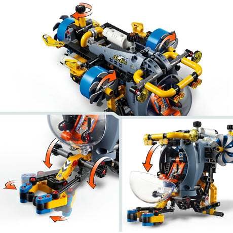 Sous-marin Lego Technic pour l'exploration des profondeurs marines - 42201
