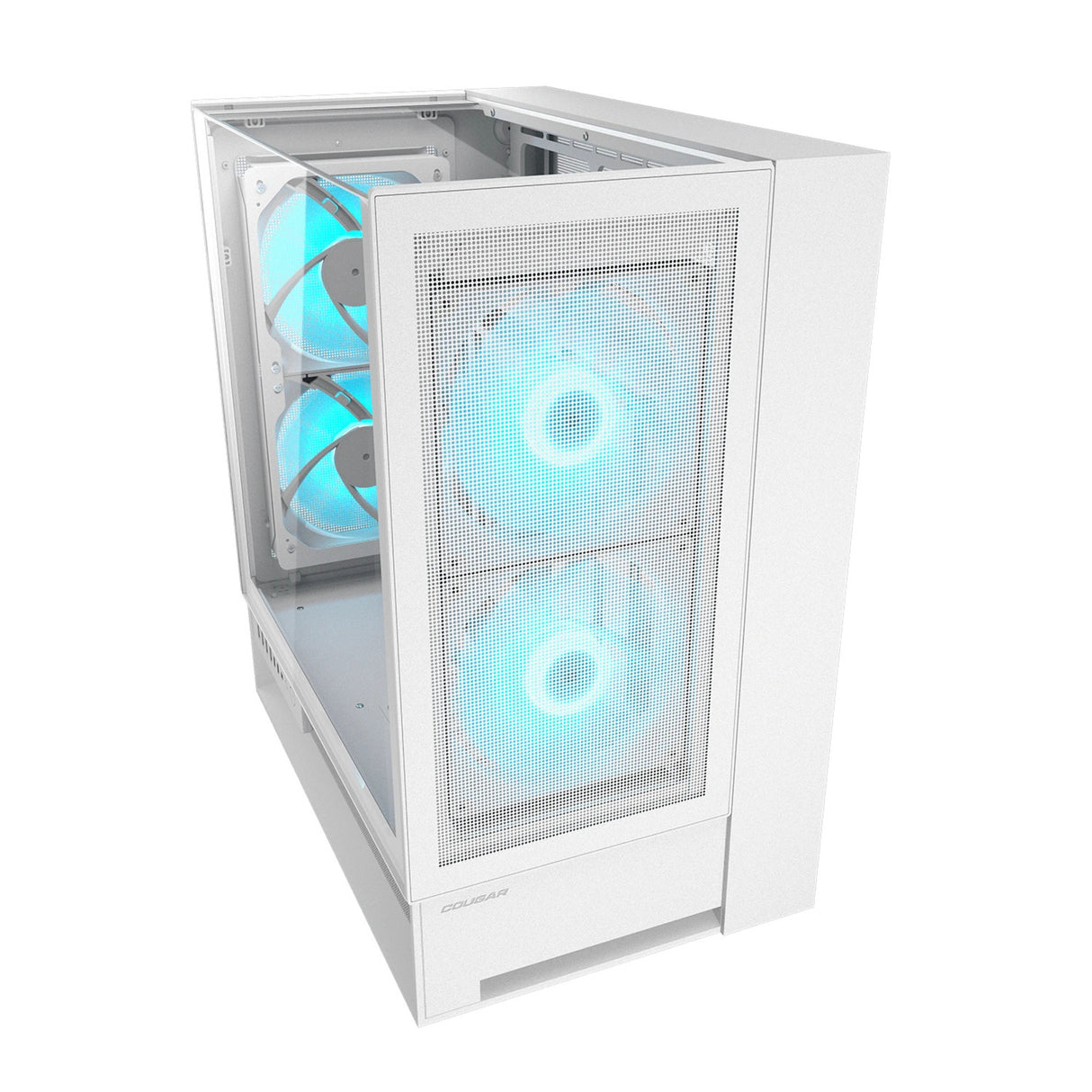 Boîtier tour midi Cougar omnix (blanc | 4x USB-A | 2x USB-C | verre trempé)