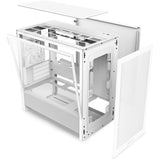 Boîtier tour midi Nzxt h3 flow (blanc (mat) | 1x USB-A | 1x USB-C | verre trempé)