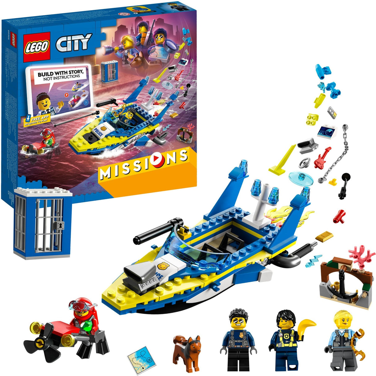 Lego City - Jouet de construction Missions de détective de la police aquatique (60355)