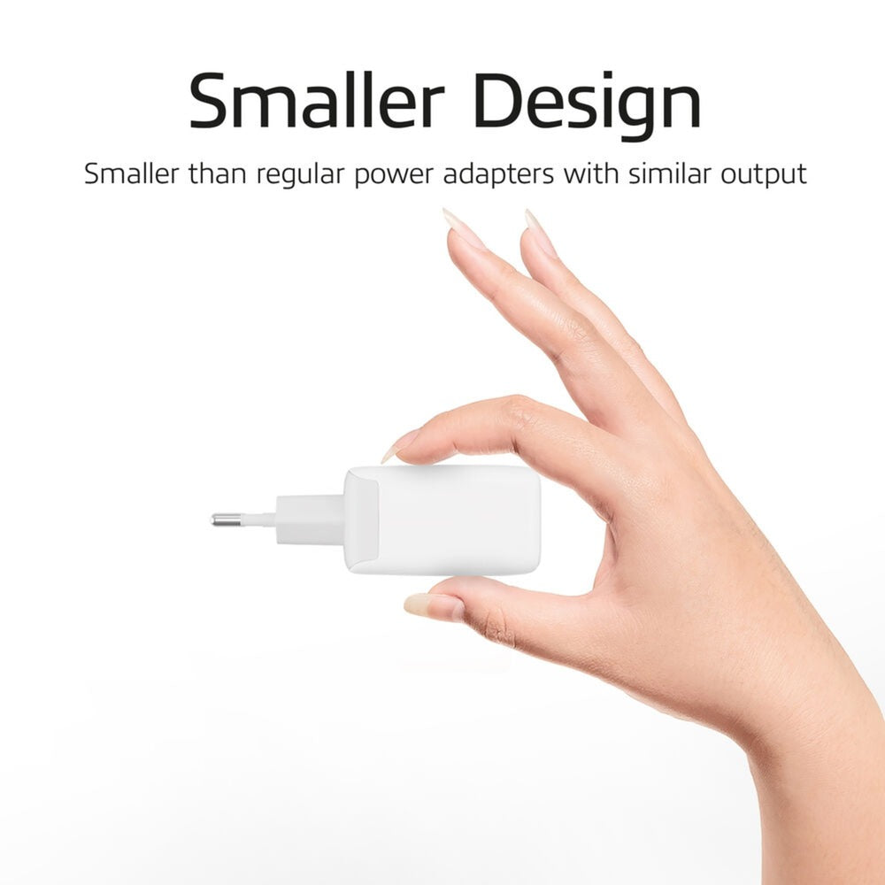 Act usb-c usb-a chargeur 20w pd pps, charge rapide, ganfast