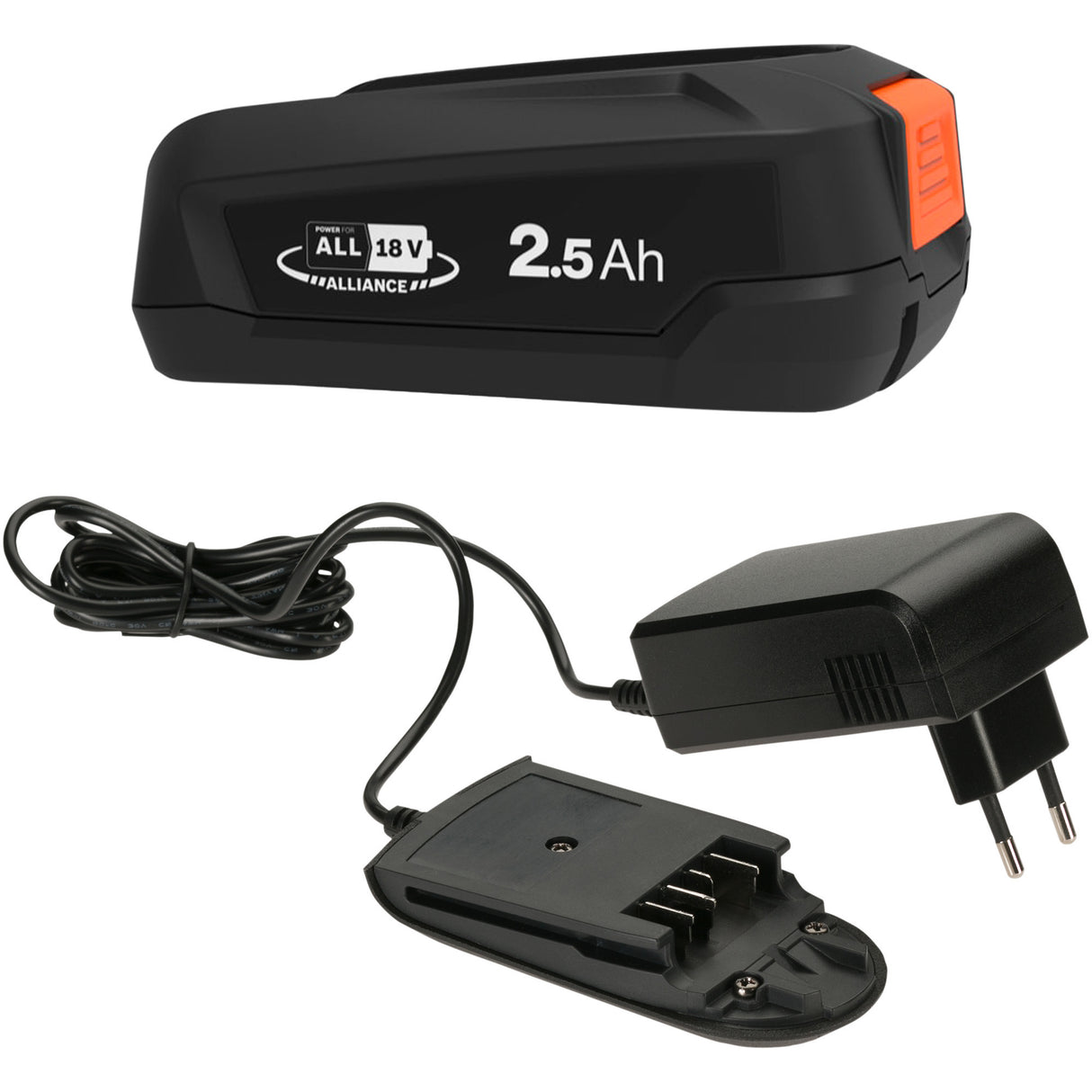 Gardena kit de démarrage p4a 2,5 ah pba 18v 45 batterie + chargeur (14917-20, power for all alliance)