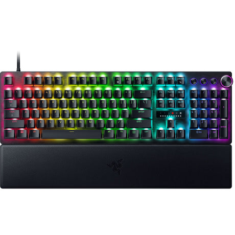 Razer Huntsman V3 Pro RGB Clavier de jeu mécanique (noir, disposition américaine (QWERTY), optique analogique Gen 2, 100 %, PBT double prise)