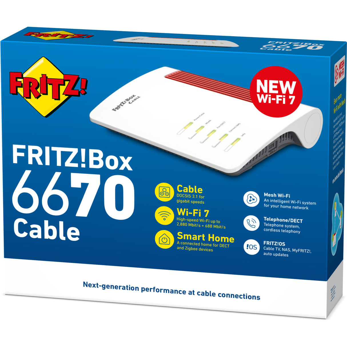 Fritz! Box 6670 routeur international édition câble (blanc rouge)