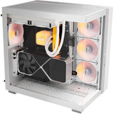Soyez silencieux! base lumineuse 600 lx boîtier tour midi (blanc | 2x USB-A | 1x USB-C | RGB | verre trempé)
