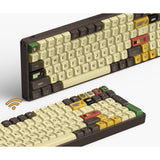 Clavier mécanique sans fil Iqunix f97 happy ape (bruin, disposition américaine (qwerty), gateron brown, 96 %, LED RVB, remplaçable à chaud, pbt, 2,4 GHz | Bluetooth 5.1 | USB-C)