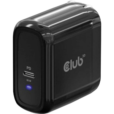 Chargeur de voyage Club 3D PPS 65W technologie gan (noir, USB-C, power delivery (PD) 3.0)