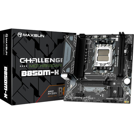 Maxsun ms-challenger b850m-k socket am5 moederbord (zwart, raid, gb-lan, sound, µatx)