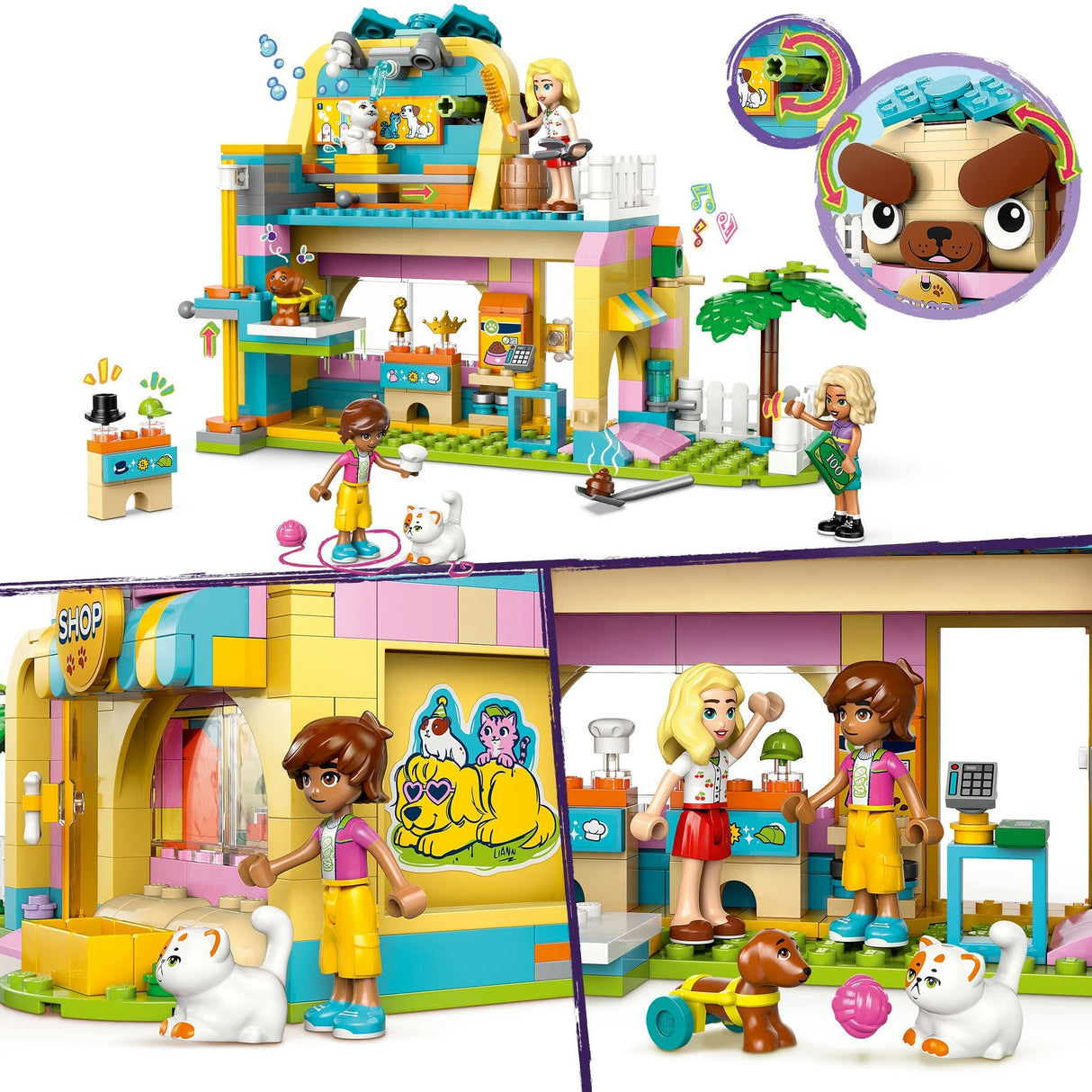 Magasin Lego Friends avec accessoires pour animaux - 42650