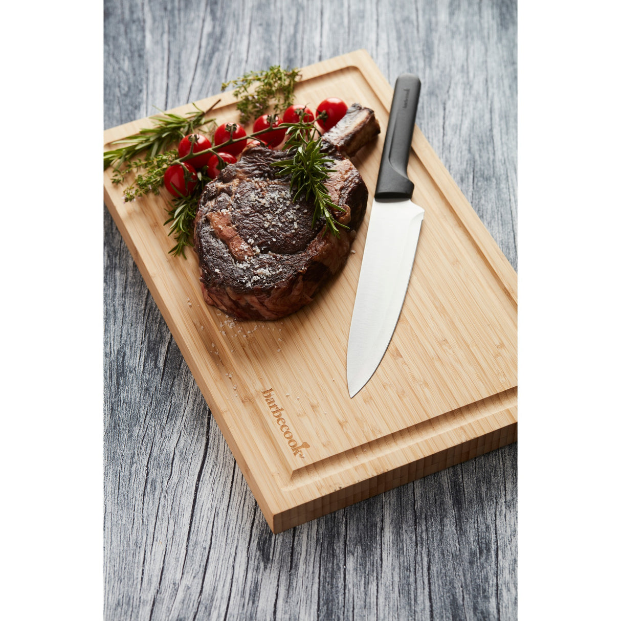 Planche à découper en bambou Barbecook avec canal à jus