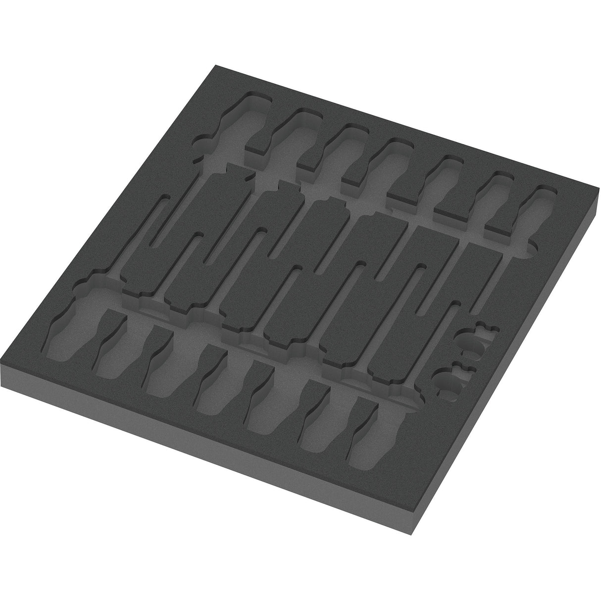 Wera 9811 insert en mousse pour jeu de tournevis VDE 1, insert sans outil (gris noir)