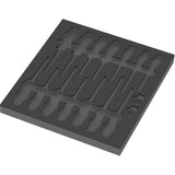 Wera 9811 insert en mousse pour jeu de tournevis VDE 1, insert sans outil (gris noir)