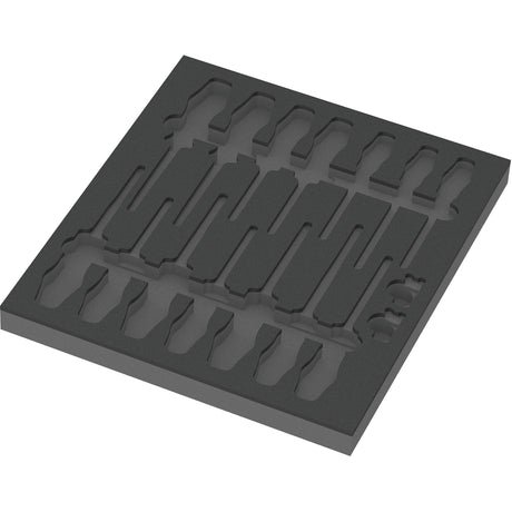 Wera 9811 insert en mousse pour jeu de tournevis VDE 1, insert sans outil (gris noir)
