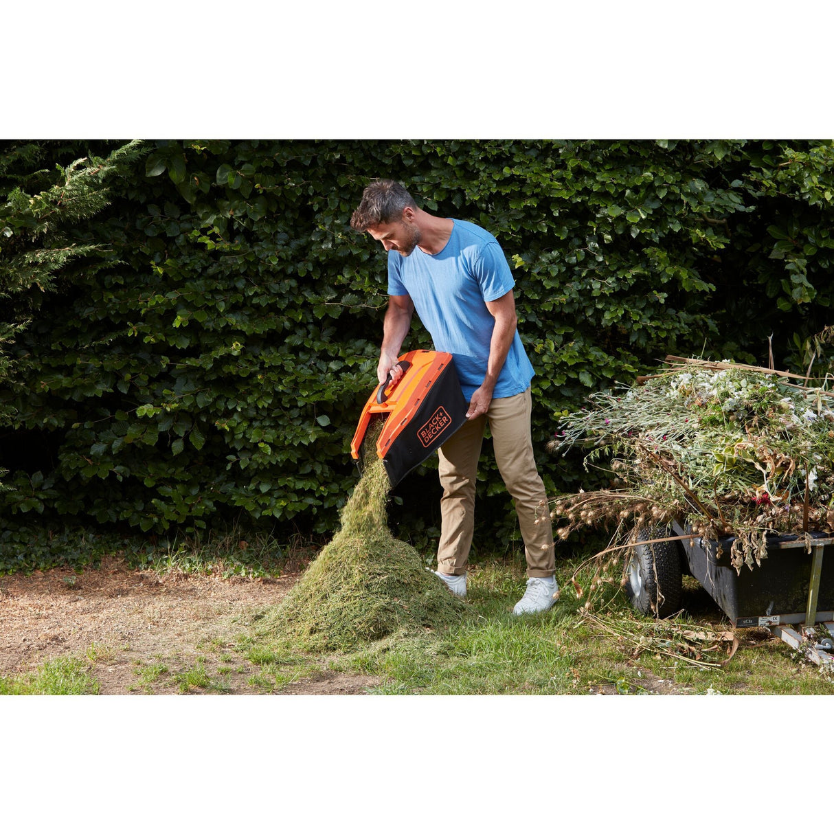 Tondeuse à gazon Black+decker bcmw3318l2-qw 2x 18v (orange noir, 2x batterie 18v 2,5ah et chargeur inclus)