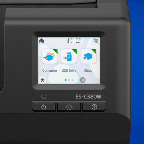 Scanner de documents a4 compact Epson es-c320w avec connectivité Wi-Fi et u-path (noir, a4, a5, a6, b5)
