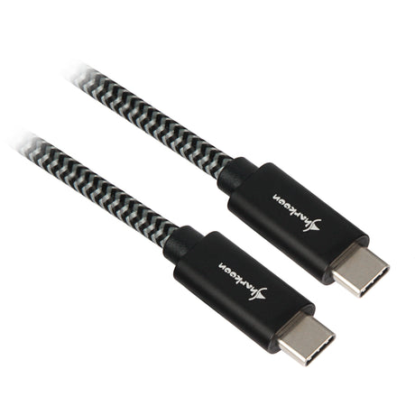 Câble Sharkoon USB 3.2, USB-C > USB-C (gris noir, 0,5 mètre)