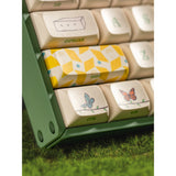 Clavier de jeu mécanique RVB Iqunix f97 floral date (vert, disposition américaine (qwerty), iquunix petit prince, 96 %, LED RVB, remplaçable à chaud, pbt, 2,4 GHz | Bluetooth 5.1 | USB-C)