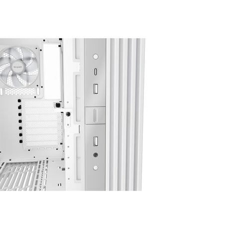 Soyez silencieux! base lumineuse 600 lx boîtier tour midi (blanc | 2x USB-A | 1x USB-C | RGB | verre trempé)