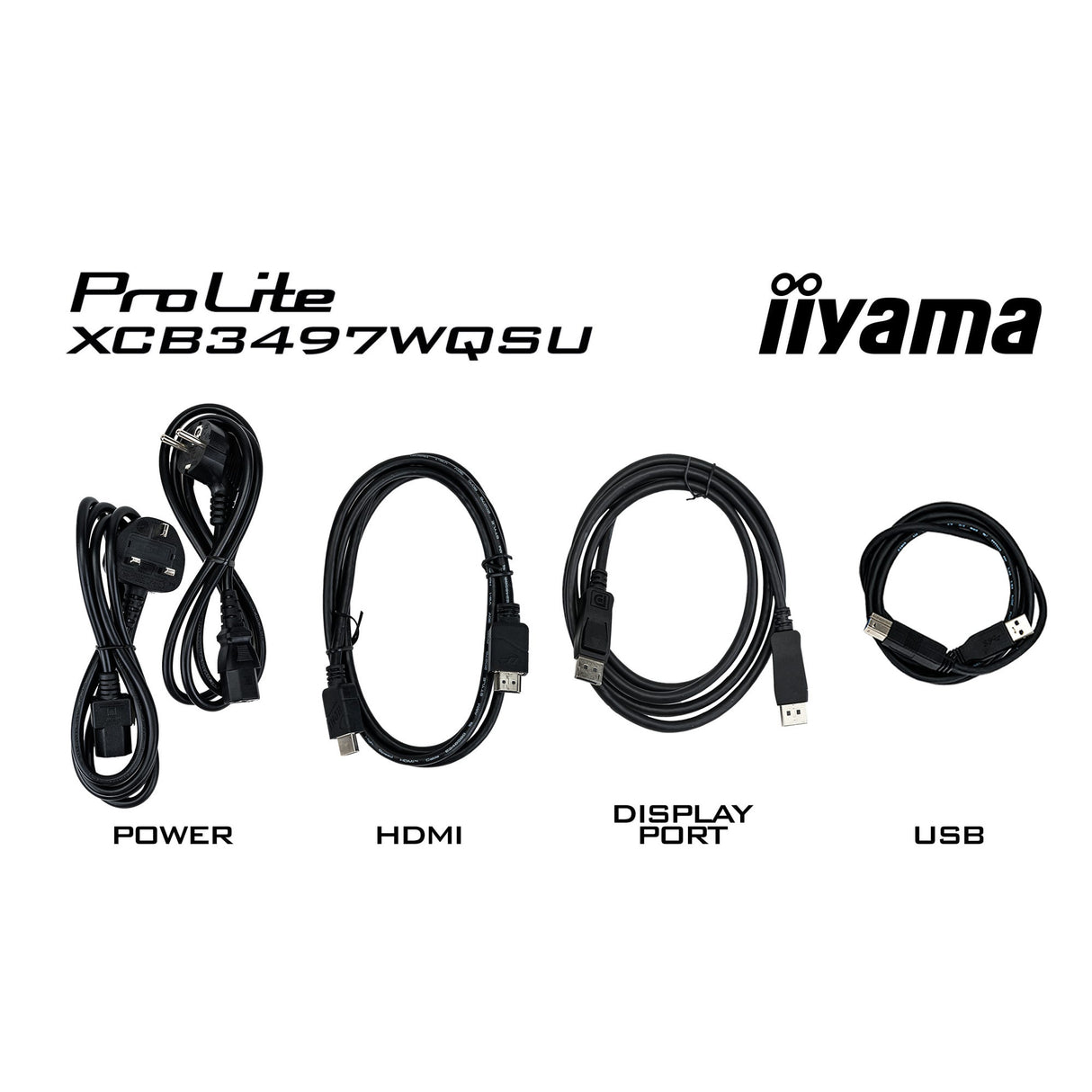 Moniteur ultra-large incurvé Iiyama Prolite XCB3494WQSU-B1 34 (noir, 2x HDMI, port d'affichage, 2x USB-A, 2x USB-C)