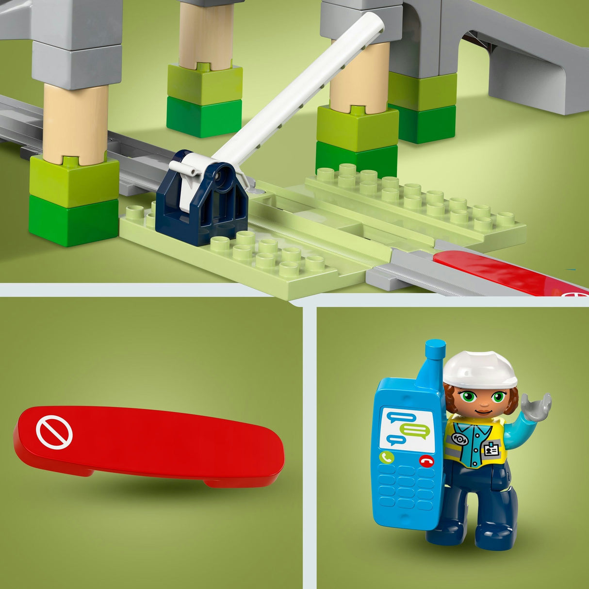 Lego Duplo Town 10426 Ensemble d'extension du pont ferroviaire et des voies ferrées