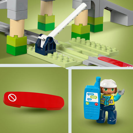 Lego Duplo Town 10426 Ensemble d'extension du pont ferroviaire et des voies ferrées
