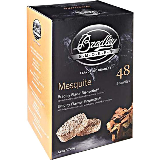 Briquettes de bois de mesquite Bradley bois de fumage (48 pièces)