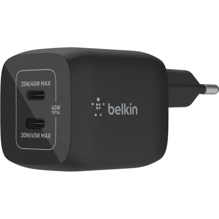 Belkin Boostcharge Pro 2-POORT USB-C GAn Mur Wall avec P