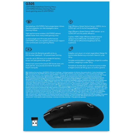 Logitech G305 Lightspeed Wireless Gaming MUIS
