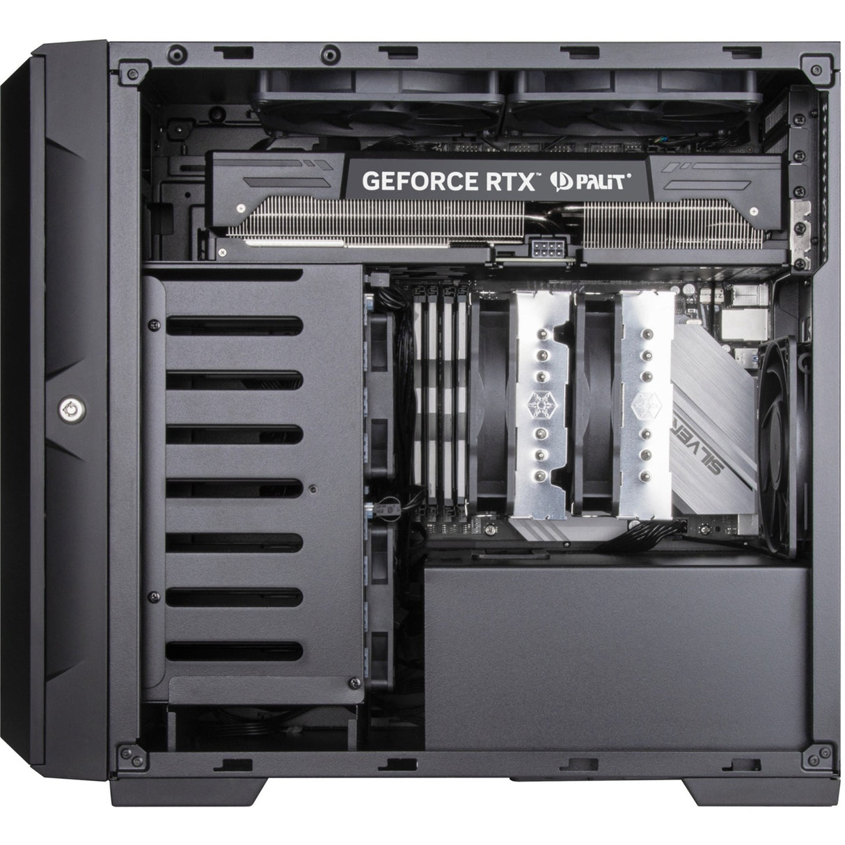 Boîtier mini tour Silverstone CS382 (noir | 2x USB-A | 1x USB-C)