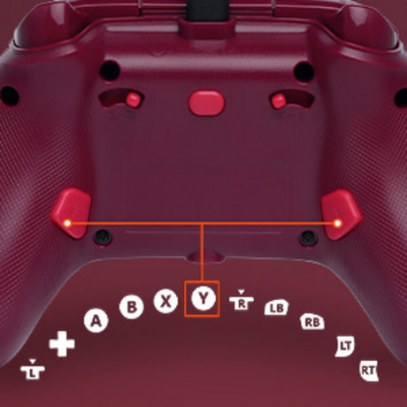 Manette Powera Advantage avec câble pour Xbox Series X|s - Red Fire (rouge, Xbox Series X|s, Xbox One, PC)